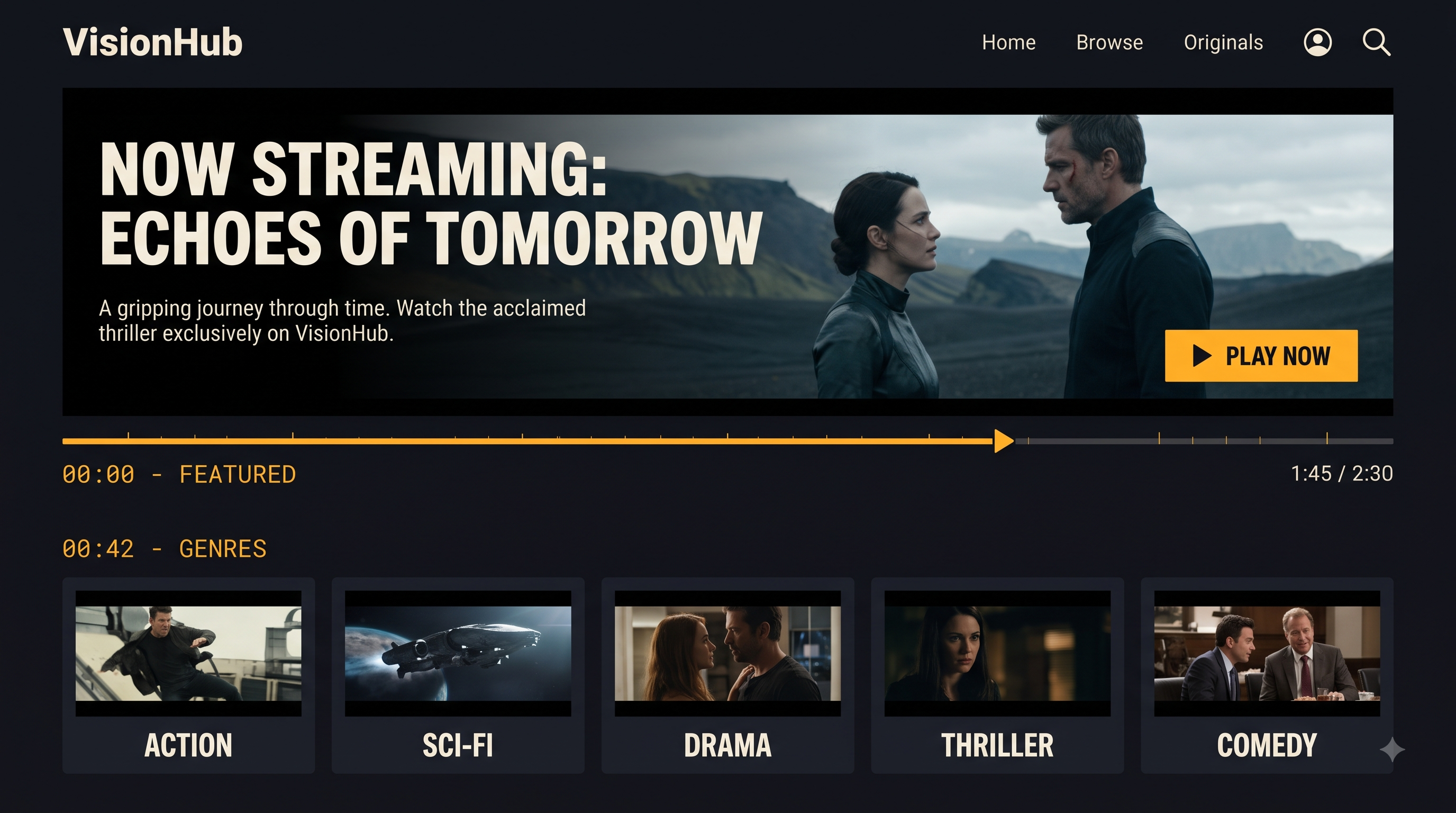 VisionHub MERN Video Streaming Platform Preview